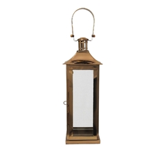 Lanterna Decorativo Metal Rose Gold Classico C Alça - comprar online