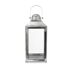 Lanterna Maior Toda Em Metal Prateada Design Decorativo na internet