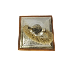 Lanterna Decorativo Madeira E Metal Prata Decorativo - LUXdécor