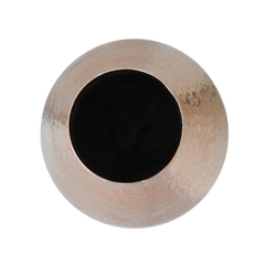 Vaso Garrafa Maior Metal Rose Gold Textura Martelada - LUXdécor