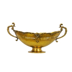 Centro De Mesa Dourado C Alça Design Martelado na internet