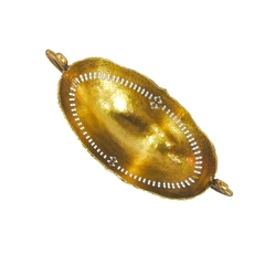 Centro De Mesa Dourado C Alça Design Martelado - comprar online