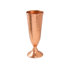Vaso Decorativo Com Base Metal Rosé Cobre Impecavel - comprar online