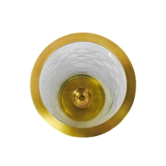 Castiçal Solitário 44cm Lapidado Metal Dourado Classico - comprar online