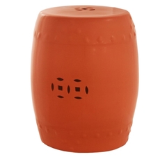 Garden Seat Ceramica Laranja Tradicional Design - comprar online