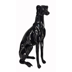 Escultura Cachorro 53cm Sentado Porcelana Branca - comprar online