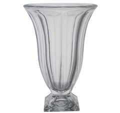 Vaso Cristal Incolor Com Base Design Classico - comprar online