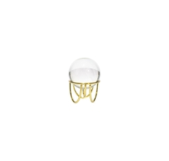 Bola de Cristal Decorativa com Suporta em Metal Dourado - comprar online