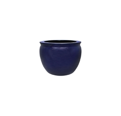 Vaso Vietnamita Cachepot Maior Porcelana Redondo Azul - comprar online
