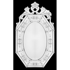 Espelho Veneziano Vertical Graciosos Detalhes Moldura - comprar online