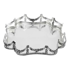 Bandeja Metal Rico Em Detalhes Laterais Espelhado - comprar online