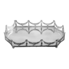 Bandeja Retangular Metal Laterais Guirlandas - comprar online