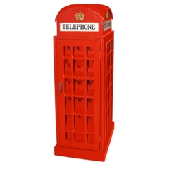 Cabine Decorativa Telefônica Madeira Porta Vinhos - comprar online