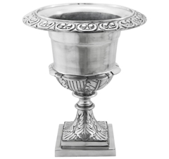 Vaso Redondo Aluminio Relevos Alta Decoração - comprar online