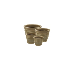 Conjunto Vasos Vietnamitas Cachepots Ceramica Creme - comprar online