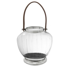 Lanterna Redondo C Alça Cristal Frisos Metal - comprar online