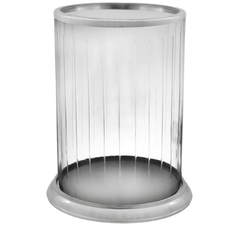 Lanterna Redonda Metal E Cristal Frisos Fino Acabamento - comprar online
