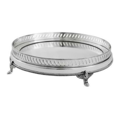 Bandeja Metal Menor C Espelho C Pezinhos Laterais - comprar online