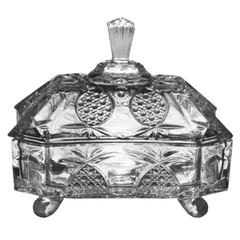 Potiche Bomboniere Cristal Lapidado Abacaxi - comprar online
