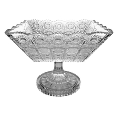 Centro De Mesa Cristal Lapidado Tcheco Quadrado - comprar online