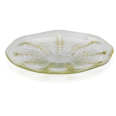 Centro De Mesa Ambar Incolor Redondo Com Lapidado - comprar online