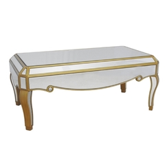 Mesa De Centro Luiz Xv Madeira Revest. Espelho - comprar online