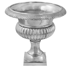 Vaso Classico Redondo Com Base Aluminio Todo Relevo - comprar online