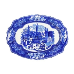 Bandeja Porcelana Azul E Branca Est. Portugues - comprar online