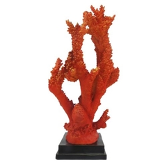 Coral Decorativo Alto 83cm Vermelho Base Preta - comprar online