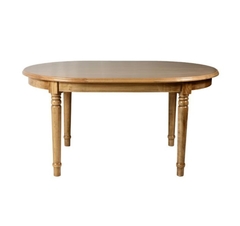 Mesa Madeira Natural Torneada Oval Rustica Alto Padrão