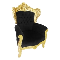 Poltrona Classica Europeu Folha Ouro Artesanais - comprar online