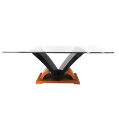 Mesa De Jantar 210cm Base Madeira Marrom - comprar online