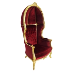 Poltrona Imponente Encosto Cobertura Estof Vermelho - comprar online