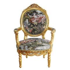 Poltrona Classica Tec Gobelem Madeira Artesanais na internet