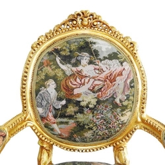 Poltrona Classica Tec Gobelem Madeira Artesanais na internet