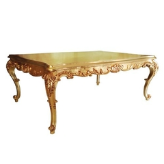 Mesa De Jantar Luiz Xv Toda Folheada A Ouro Entalhes Nobres