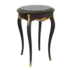 Mesa Lateral Luiz XV Imbuia Bronze T Marmore Verde Alpi - comprar online