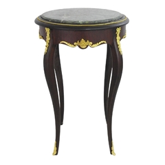 Mesa Lateral Luiz XV Imbuia Bronze T Marmore Verde Alpi na internet