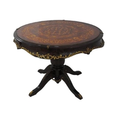 Mesa 115cm Redonda Classica Marchetada - comprar online