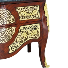 Cômoda Classica Madeira Maciça Marchetaria Dourada Luxo na internet