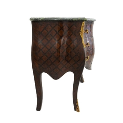 Cômoda Classica Bombê 85cm Marmore Bronze Marchetar Losangos na internet