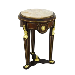 Mesa Auxiliar Egipcia Estatueta Bronze Marmore