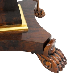 Mesa Lateral Redonda Madeira Imbuia Rádica C Vidro - comprar online