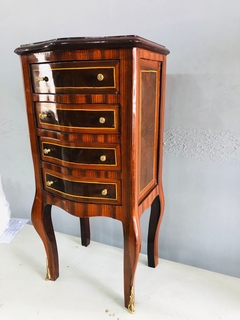 Imagem do Mesa Cabeceira de Cama Francesa c Bronze Alta Decoração