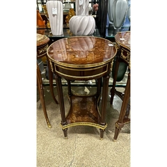 Mesa Auxiliar Oval Luiz XVI Francesa Alto Padrão - LUXdécor
