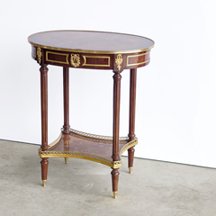 Mesa Auxiliar Oval Luiz XVI Francesa Alto Padrão