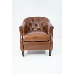 Poltrona Original Chesterfield Couro Legitimo Capitonê Primeira Linha na internet