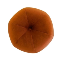 Puff Banqueta De Apoio Metal Dourado Est Laranja - LUXdécor