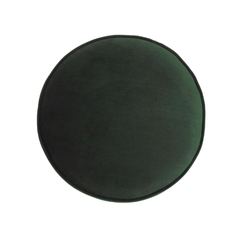 Banqueta Redonda Metal Preto Estofado Verde Escuro - comprar online