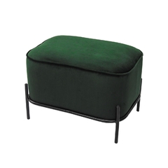 Banqueta Ret. Metal Preto Estofado Verde